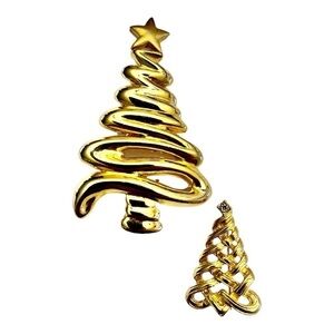Vintage Christmas Tree Brooches